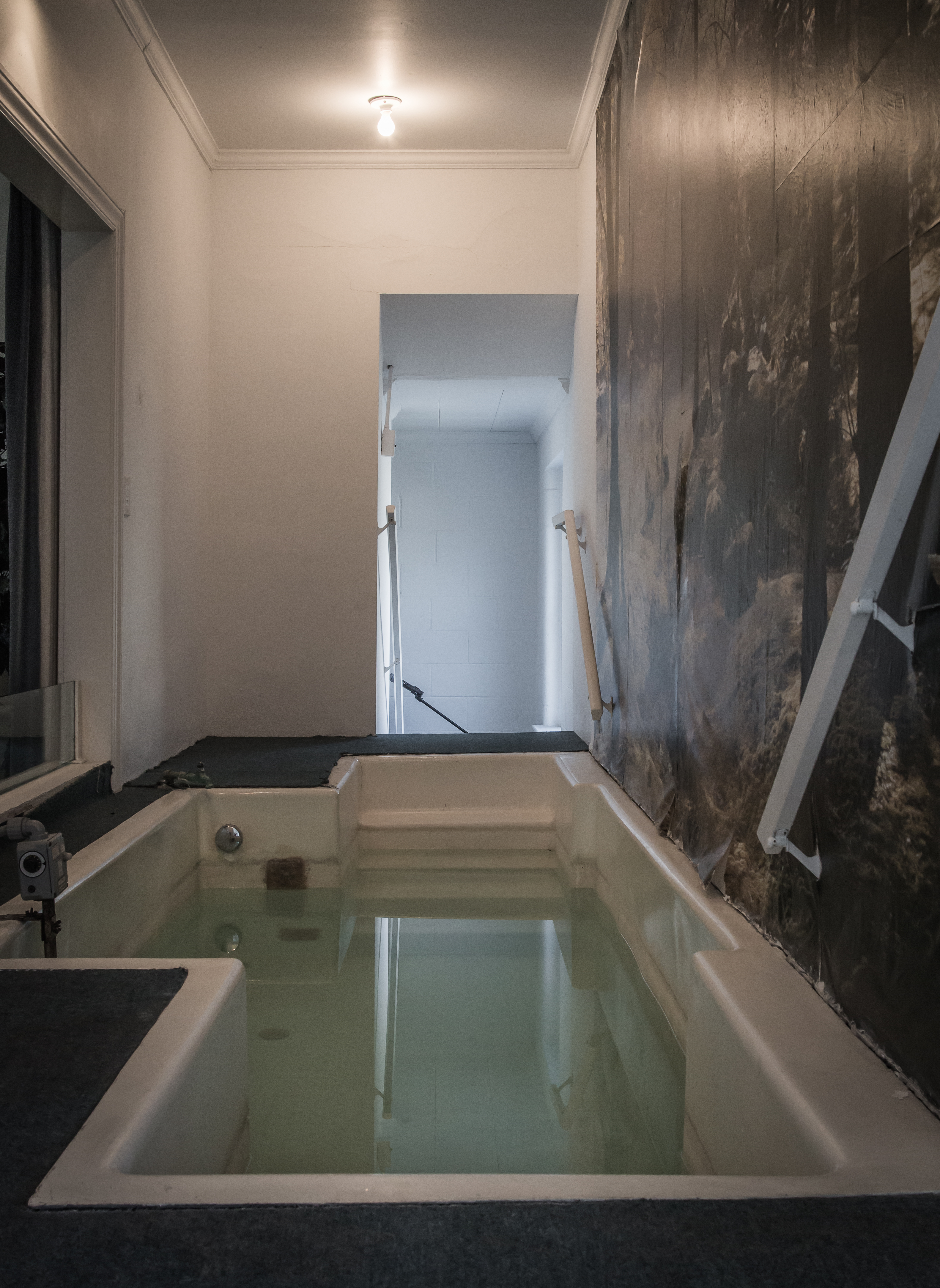 South Fork Church of Christ baptistry mural looking in from the